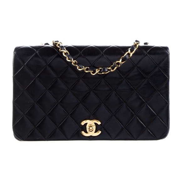 Chanel 23 Full Flap CC Logo Cross Body Lamb Skin Turn Lock - Picture 1 of 16